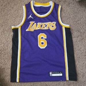 NBA Purple Lebron James Jersey with Black and White Details